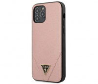 Чехол Guess Saffiano Triangle metal logo для iPhone 12 Pro Max, розовый - купить по выгодной цене  в Цифромаркет —  интернет магазин цифровой техники: отзывы 