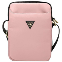 Cумка Guess Nylon Tablet bag with Triangle metal logo для планшетов 10", розовая