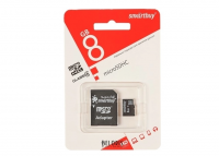 Карта памяти MicroSD 8 Gb Smart Buy с адаптером, черная - купить по выгодной цене  в Цифромаркет —  интернет магазин цифровой техники: отзывы 