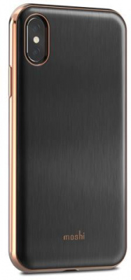 Чехол Moshi iPhone X iGlaze из ударопрочного пластика, черный 3