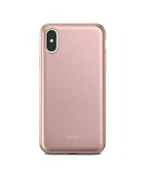 Чехол Moshi iPhone X iGlaze из ударопрочного пластика, розовый - купить по выгодной цене  в Цифромаркет —  интернет магазин цифровой техники: отзывы 