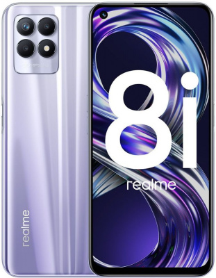 Смартфон Realme 8i (4+64 ГБ), фиолетовый – купить по выгодной цене в Цифромаркет —  интернет магазин цифровой техники, отзывы 