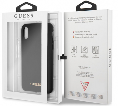 Чехол Guess iPhone XXs SILICONE COLLECTION GOLD LOGO 6