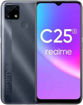 Смартфон Realme С25S (4+64 ГБ), серый – купить по выгодной цене в Цифромаркет —  интернет магазин цифровой техники, отзывы 