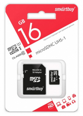 Карта памяти MicroSD 16 Gb Smart Buy Class 10 с адаптером, черная - купить по выгодной цене  в Цифромаркет —  интернет магазин цифровой техники: отзывы 