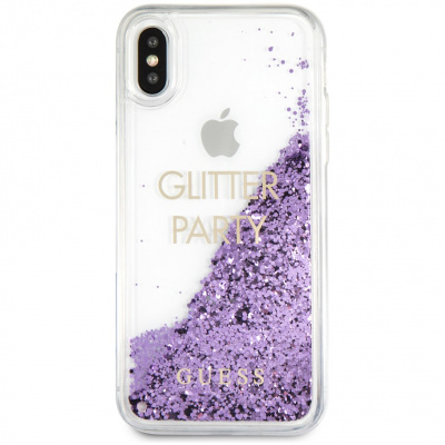 Чехол Guess iPhone X Glitter Shine Hard PC, фиолетовый - купить по выгодной цене  в Цифромаркет —  интернет магазин цифровой техники: отзывы 
