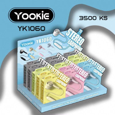 Наушники вкладыши проводные Yookie YK1060, серые - купить по выгодной цене  в Цифромаркет —  интернет магазин цифровой техники: отзывы 