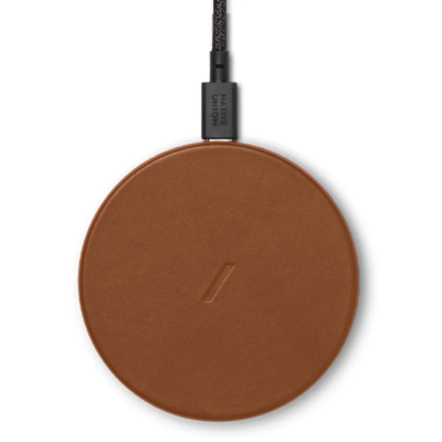 БЗУ Native Union DROP Leather стандарта Qi, мощность 10W, коричневое 2