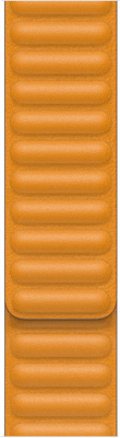 Ремешок Apple Watch 44mm California Poppy Leather Link Small (MY9P2ZMA), золотой апельсин 3