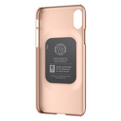 Клип-кейс Spigen IPhone X Thin Fit, розовое золото, 3